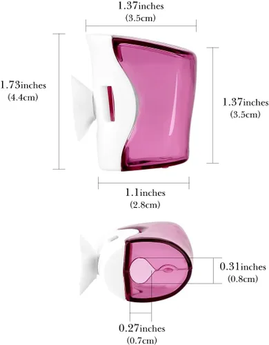 Vista 4 de Linkidea Cubiertas de cabeza de cepillo de dientes de viaje con ventosa, soporte portátil para cepillos de dientes, soporte para cepillos