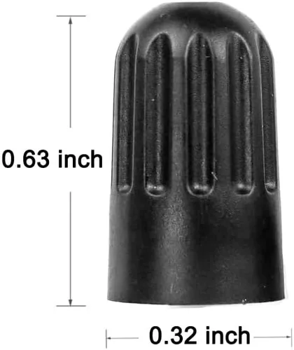Vista 4 de Dsycar Paquete de 30 tapas de válvula de vástago de neumático TPMS, tapas de vástago de válvula de neumático de plástico negro de largo con junta