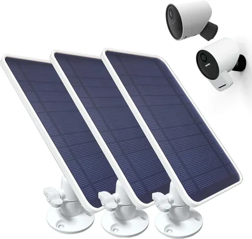 Vista 9 de DIANMU Panel solar para cámara de seguridad SimpliSafe para exteriores y serie 2, con cable resistente a la intemperie de 13 pies y soporte