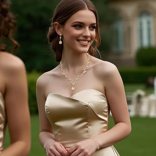 Vista 2 de BriLove Juego de joyas de boda para mujer, novia, collar en Y, pulsera de tenis, juego de aretes colgantes de lágrima de cristal, joyería de racimo