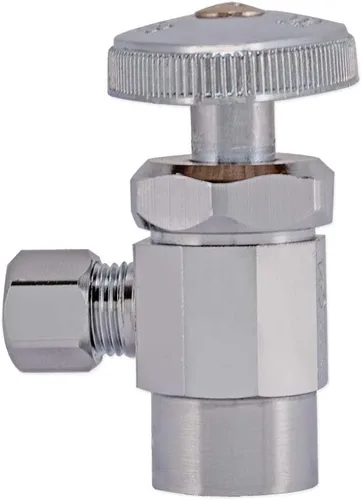 Vista 4 de Eastman 04384LF - Válvula de parada de ángulo de entrada de latón de doble giro de 1/4 de pulgada de diámetro exterior x 1/2 pulgada Nom. Sudor