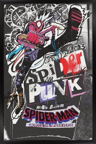 Vista 10 de Marvel Spider-Man: Across The Spider-Verse - Póster de pared de una hoja de Spider-Punk, 22.4 pulgadas de largo x 14.7 pulgadas de ancho, versión