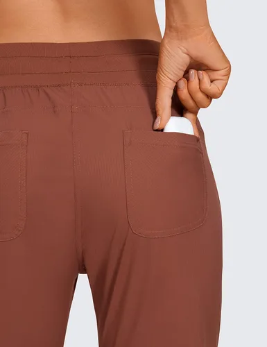 Vista 3 de CRZ YOGA Pantalones casuales de 78 para mujer de 27 pulgadas, ligeros, para entrenamiento, al aire libre, pista atlética, viajes, descanso