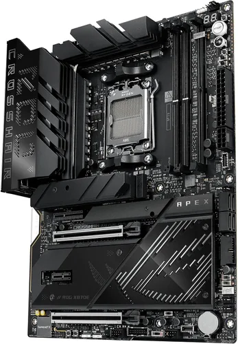 Vista 18 de ASUS ROG Crosshair X870E APEX AMD X870E AM5 ATX Placa Base, AI Avanzado Listo para PC, 18+2+2 Etapas, DDR5, Ventilador de Memoria ROG, Tarjeta ROG