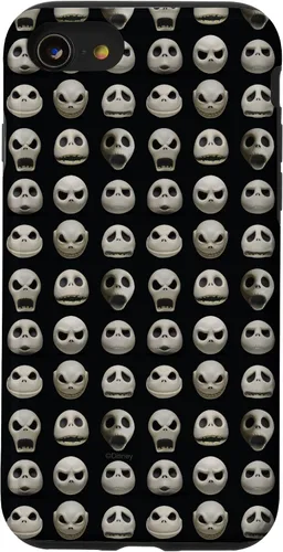 Vista 18 de Funda negra para iPhone 13 Pro Max Disney The Nightmare Before Christmas Jack Expressions