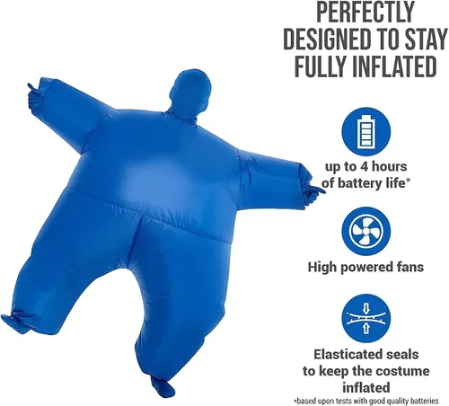 Vista 3 de Morph Inflatable Childrens MegaMorph Fat Suit Costumes - One
