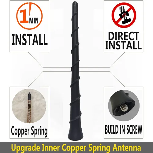 Vista 3 de Antena de goma para Dodge Durango (2011-2013), antena Dodge Durango – A prueba de lavado de autos, 8 pulgadas de bobina de cobre interna de repuesto