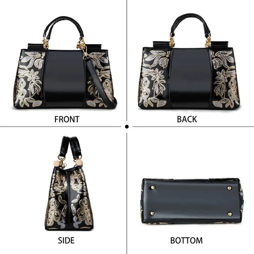 Vista 2 de Nevenka - Bolsas de moda de charol para mujer