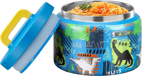 Vista 9 de MAISON HUIS Termo de sopa de 8 onzas con boca ancha, aislado al vacío, termo de alimentos de acero inoxidable a prueba de fugas para alimentos