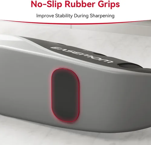Vista 6 de Afilador de cuchillos de cocina, 5 ángulos de afilado ajustables, sacapuntas de bolsillo de mano, diseño ergonómico, con grueso y fino para tijeras