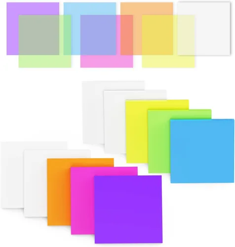 Vista 3 de Notas adhesivas transparentes 500 unidades y 6 bolígrafos de gel