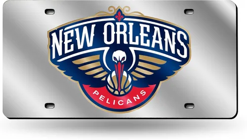 Vista 31 de Rico Industries Placa de matrícula metálica con incrustaciones láser de la NBA