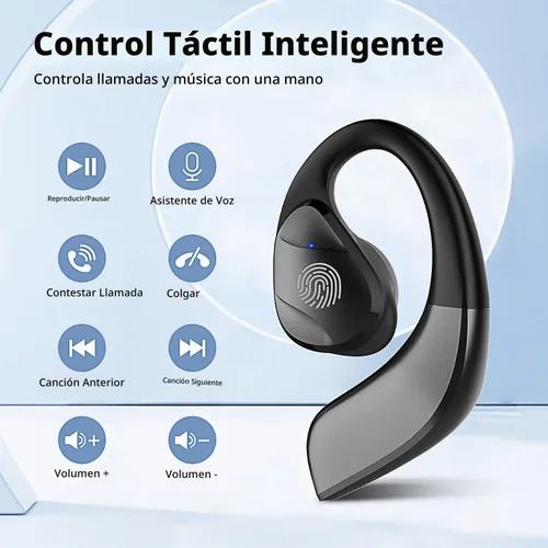 Vista 8 de BANIGIPA Auriculares abiertos verdaderamente inalámbricos, auriculares Bluetooth 5.3 con sonido premium inmersivo, auriculares de oreja abierta IP54