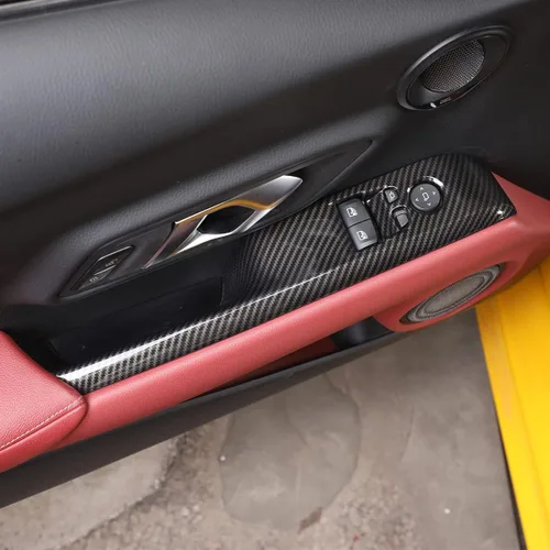 Vista 3 de Daeiclru Cubierta de botón de interruptor de elevación de vidrio de ventana interior para Toyota Supra GR A90 A91 MK5 2019-2022, cubierta de marco