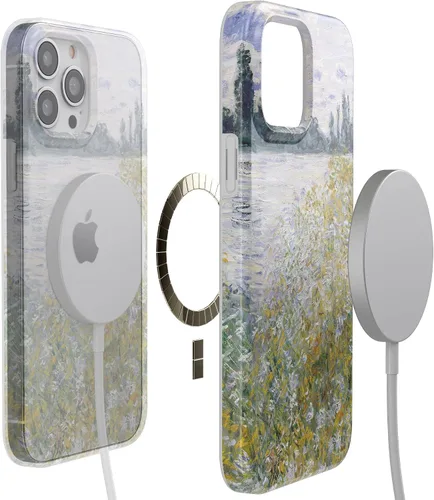 Vista 4 de Casely Funda para iPhone 13 Pro Île aux Fleurs The Met Museum Compatible con MagSafe