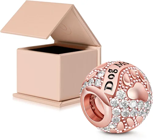 Vista 23 de GNOCE Dije de cuentas de perro para mujer, collar de plata para ella, regalo de joyería Perro Collie de 2 órdenes
