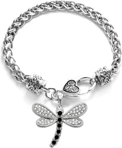 Vista 70 de Inspired Silver - Pulsera de plata con dije personalizado y circonitas cúbicas.
