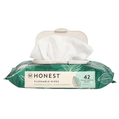 Vista 17 de The Honest Company Toallitas hipoalergénicas desechables para pieles sensibles, hojas tropicales, 42 unidades (paquete de 16)