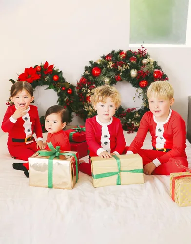 Vista 20 de VAENAIT BABY Infant Toddler Kids Adult Couple Family Matching Women Men Christmas Pjs Xmas Holiday Buffalo Plaid Pajama Set