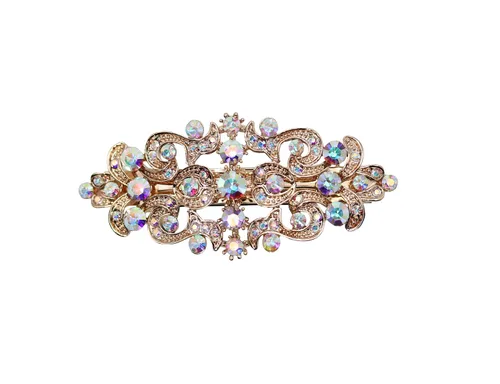 Vista 17 de Faship Precioso pasador floral de cristal AB Rhinestone