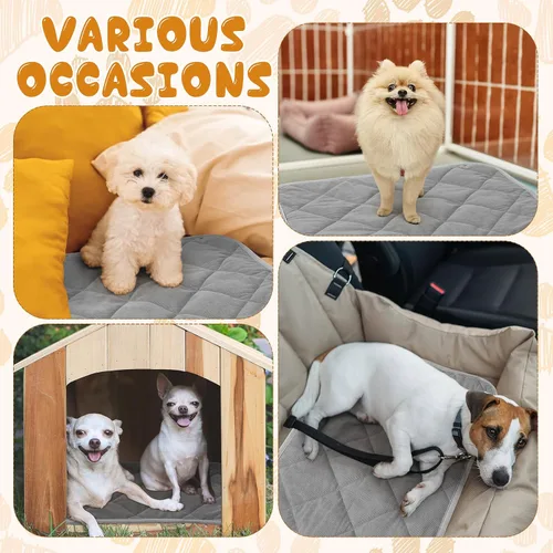 Vista 7 de Novabright Paquete de 4 camas autocalentables para gatos, gatos, perros, alfombrillas térmicas suaves y cálidas con parte inferior antideslizante