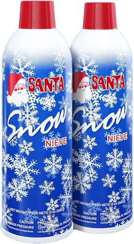 Vista 2 de Prextex Aerosol de nieve falso para árbol de Navidad, de secado rápido
