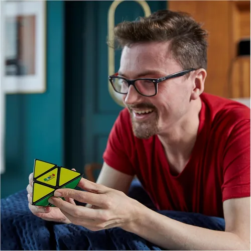 Vista 9 de Rubik's Cubo, pirámide, pirámide de Rubik's para resolver problemas, rompecabezas clásico a juego de colores, juguete para ansiedad, rompecabezas