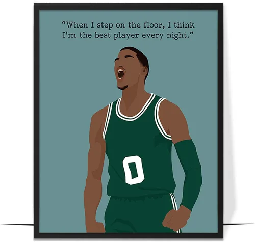 Vista 9 de LOLUIS Arte de pared motivacional, citas inspiradoras de baloncesto, sin marco, 8 x 10 pulgadas, ilustraciones dibujadas a mano, dormitorio