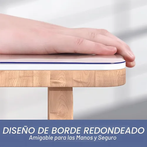 Vista 3 de Vicwe - Protector de mesa de plástico esmerilado, 20 x 60 pulgadas, transparente para múltiples mesas - comedor, mesita de noche, escritorio