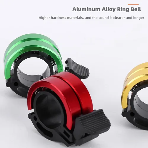 Vista 5 de Empuñaduras de bicicleta antideslizantes de silicona cómodas empuñaduras de mano de cuero con manillar Juego de campanas de anillo de bicicleta
