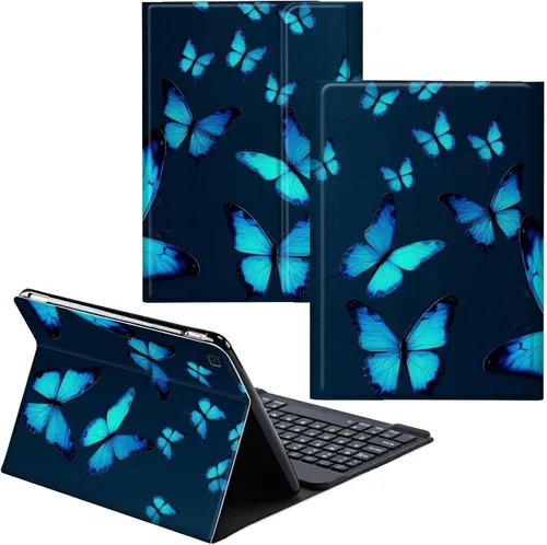 Vista 100 de Para Samsung Galaxy Tab S6 Lite Funda 2022/2020 Teclado Inalámbrico Desmontable Y Cubierta De Soporte De Cuero PU Funda Protectora Para Samsung