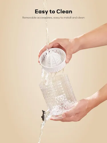 Vista 5 de Exprimidor de cítricos, exprimidor automático de naranja, alto rendimiento de jugo, fácil de usar y limpiar, exprimidor eléctrico de frutas