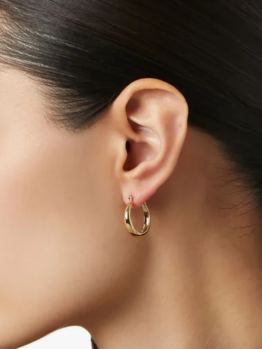Vista 103 de Aretes de aro gruesos de oro para mujer, chapados en oro de 14 quilates, aretes de aro triple, hipoalergénicos, a la moda, aretes de aro gruesos