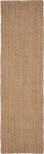 Vista 12 de Safavieh NF181A tapete de yute natural tejido a mano, de la colección de fibra natural (5 x 8 pies), Yute, Natural / Natural