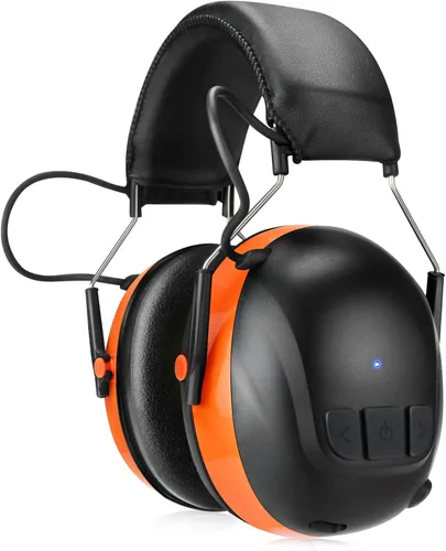 Vista 11 de Kalence Auriculares con Bluetooth 6.0, protección auditiva con tiempo de trabajo de 120H, orejeras de seguridad de 30dB, auriculares recargables