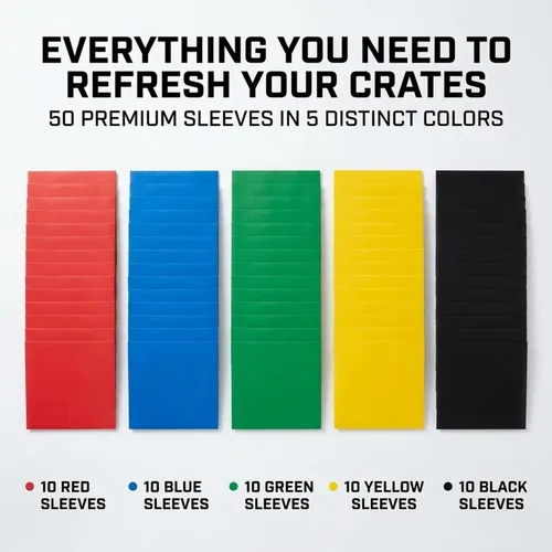 Vista 6 de Fundas para discos de vinilo de 45 rpm – 7 pulgadas, protección sin ácidos, cubiertas de papel multicolor para discos individuales de 7 pulgadas