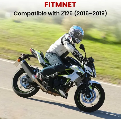 Vista 2 de GUAIMI Parabrisas de Motocicleta Deflector de Viento Pantalla Deportiva Deflector de Viento para Z125 2015-2019