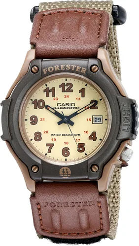 Vista 8 de Casio FT500WC Series Men's Analog Watch 100 Meter Water Resistance LED Light Date Display Leather/Cloth Band Regular Time Keeping