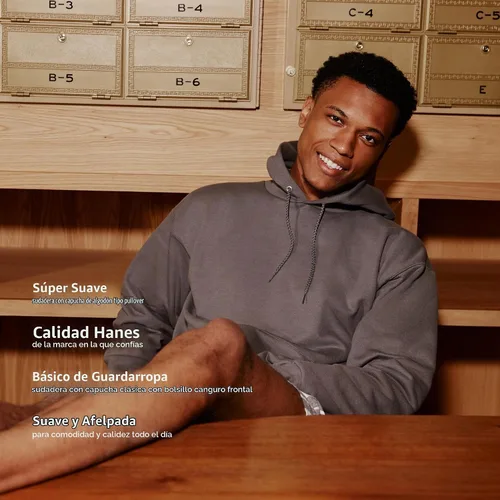 Vista 7 de Hanes - Sudadera con capucha EcoSmart para hombre