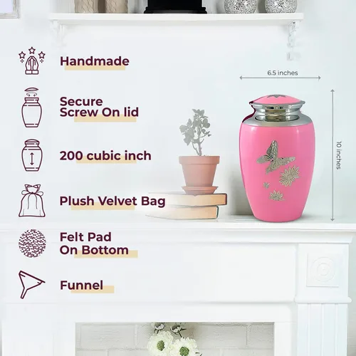 Vista 2 de Trupoint Memorials Urnas de cremación para cenizas humanas adultas y mujeres, urna decorativa de entierro para hombres y mujeres adultos, grande