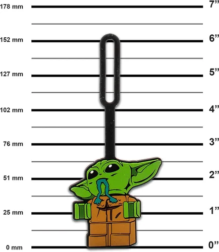 Vista 2 de LEGO Star Wars The Mandalorian - Etiqueta para bolsa – Grogu Yum Yum, 1 unidad (52974), dije de mochila, relleno de cesta de Pascua, etiqueta
