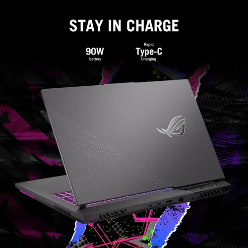 Vista 7 de ASUS ROG Strix G17 - Laptop para juegos, 17.3 pulgadas FHD 1920 x 1080 144Hz, AMD Ryzen 9 7845HX, GeForce RTX 4070, 4GB DDR5 RAM, 1TB PCIe M.2 SSD
