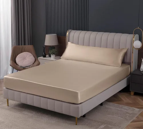 Vista 42 de Homiest Sábana bajera ajustable de satén azul bebé, tamaño individual, bolsillo profundo, ropa de cama lujosa y ultrasuave