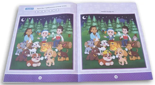 Vista 2 de Spot the Difference Book - 22 rompecabezas con clave de respuesta (Paw Patrol)