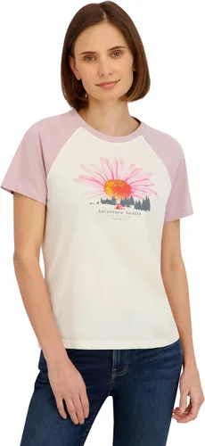 Vista 6 de Spyder Camiseta de manga corta con estampado floral de aventura para mujer Rubor melocotón
