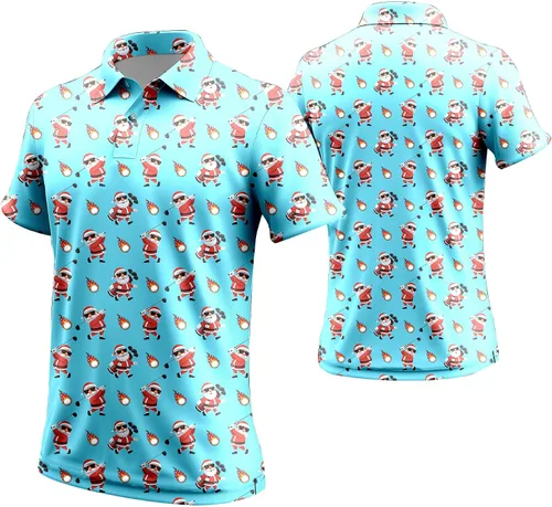 Vista 56 de Camisa de golf de los años 80 para hombre, ajuste seco, manga corta, estampada, divertidas, camisas de golf de los años 90 para hombre