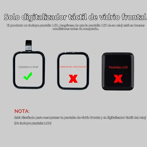 Vista 2 de Reemplazo de pantalla frontal para Apple Watch Series 4 Kit de reparación de digitalizador táctil con herramientas e instrucciones