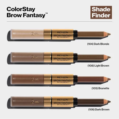 Vista 6 de Revlon Lápiz y gel delineador de cejas por ColorStay, café