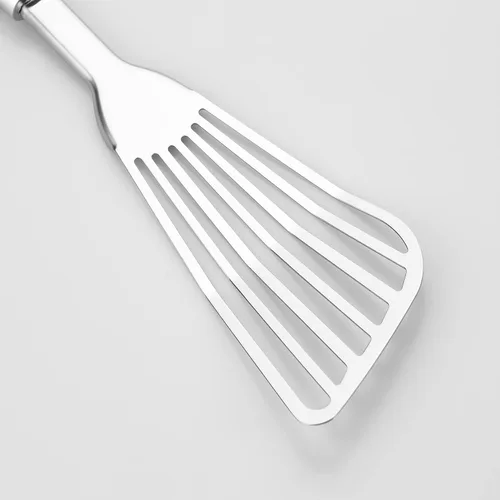 Vista 3 de Espátula para pescado de acero inoxidable 304, espátula ranurada con mango ergonómico antideslizante, Aqua Sky
