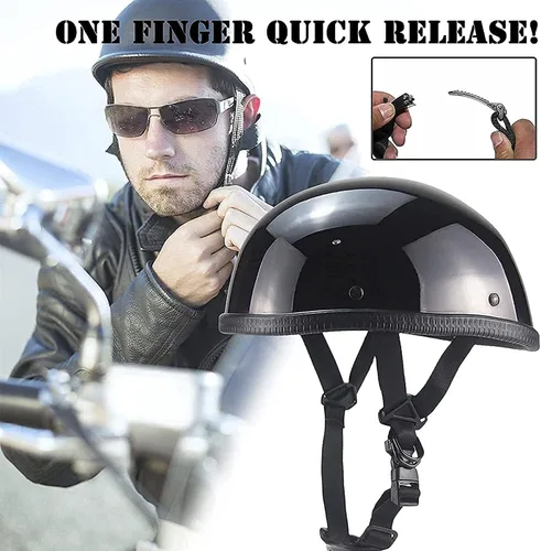 Vista 2 de Casco de motocicleta con diseño de calavera más pequeño, aprobado por DOT, ultrafino y cómodo, gorro de cráneo de crucero, casco pequeño novedoso